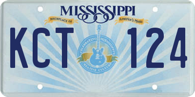 MS license plate KCT124