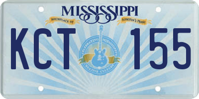 MS license plate KCT155