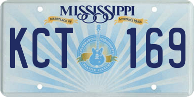 MS license plate KCT169