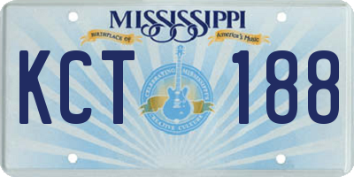MS license plate KCT188