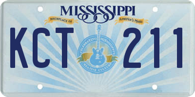 MS license plate KCT211