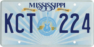 MS license plate KCT224