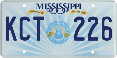 MS license plate KCT226