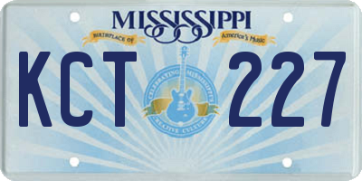 MS license plate KCT227