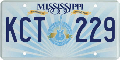 MS license plate KCT229