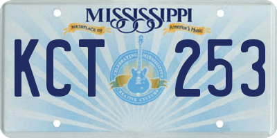 MS license plate KCT253