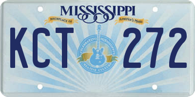 MS license plate KCT272