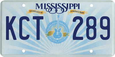 MS license plate KCT289