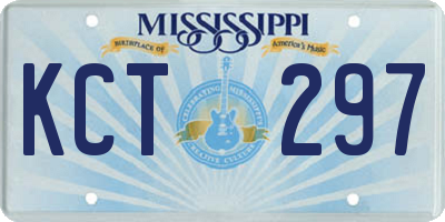 MS license plate KCT297