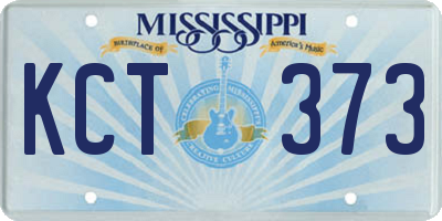 MS license plate KCT373