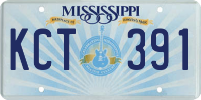 MS license plate KCT391