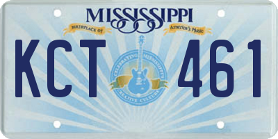 MS license plate KCT461