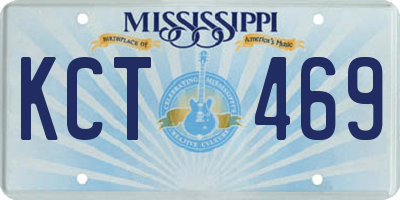 MS license plate KCT469