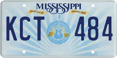 MS license plate KCT484