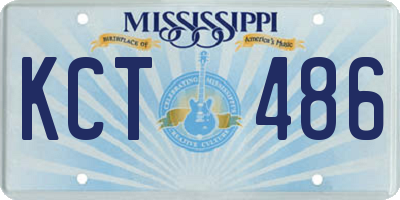 MS license plate KCT486