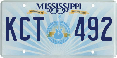 MS license plate KCT492