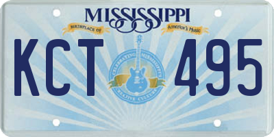 MS license plate KCT495
