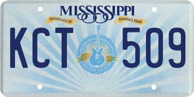 MS license plate KCT509
