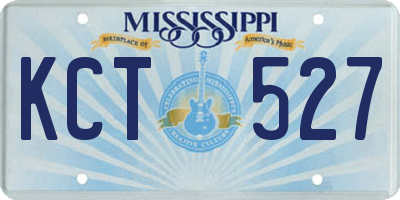MS license plate KCT527