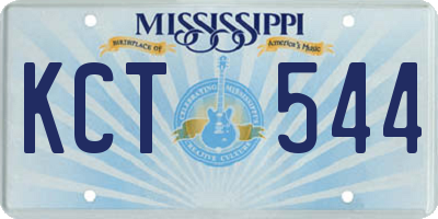 MS license plate KCT544