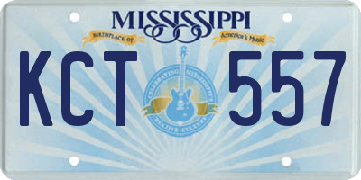 MS license plate KCT557