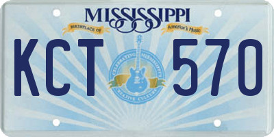 MS license plate KCT570