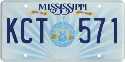 MS license plate KCT571