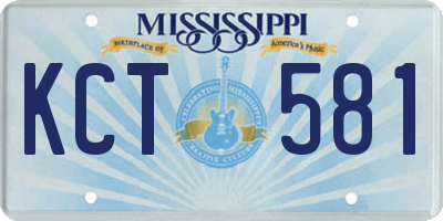 MS license plate KCT581