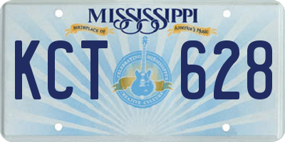 MS license plate KCT628