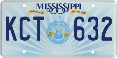MS license plate KCT632