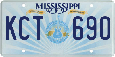 MS license plate KCT690