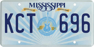 MS license plate KCT696