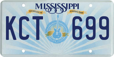 MS license plate KCT699