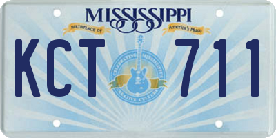 MS license plate KCT711