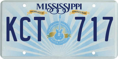 MS license plate KCT717