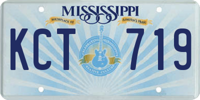 MS license plate KCT719