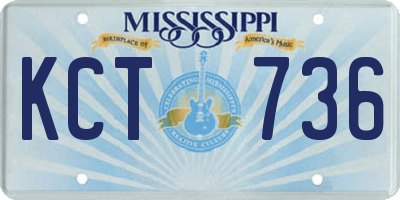 MS license plate KCT736