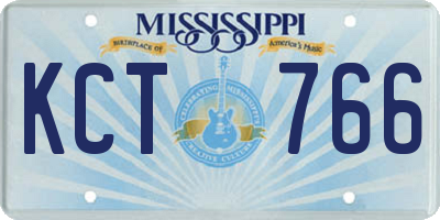 MS license plate KCT766