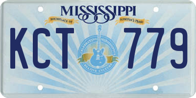 MS license plate KCT779