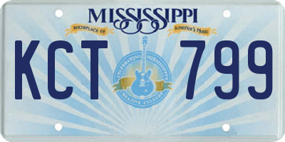 MS license plate KCT799