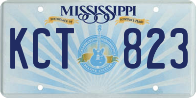 MS license plate KCT823