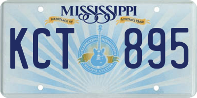 MS license plate KCT895