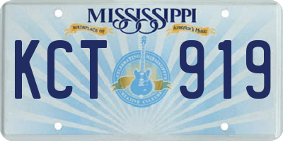 MS license plate KCT919