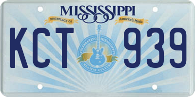 MS license plate KCT939