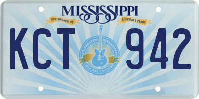 MS license plate KCT942