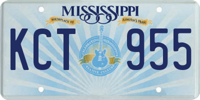 MS license plate KCT955