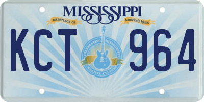MS license plate KCT964