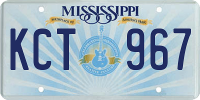 MS license plate KCT967