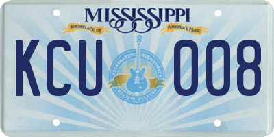 MS license plate KCU008