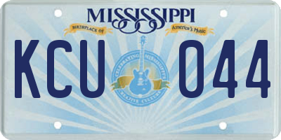 MS license plate KCU044